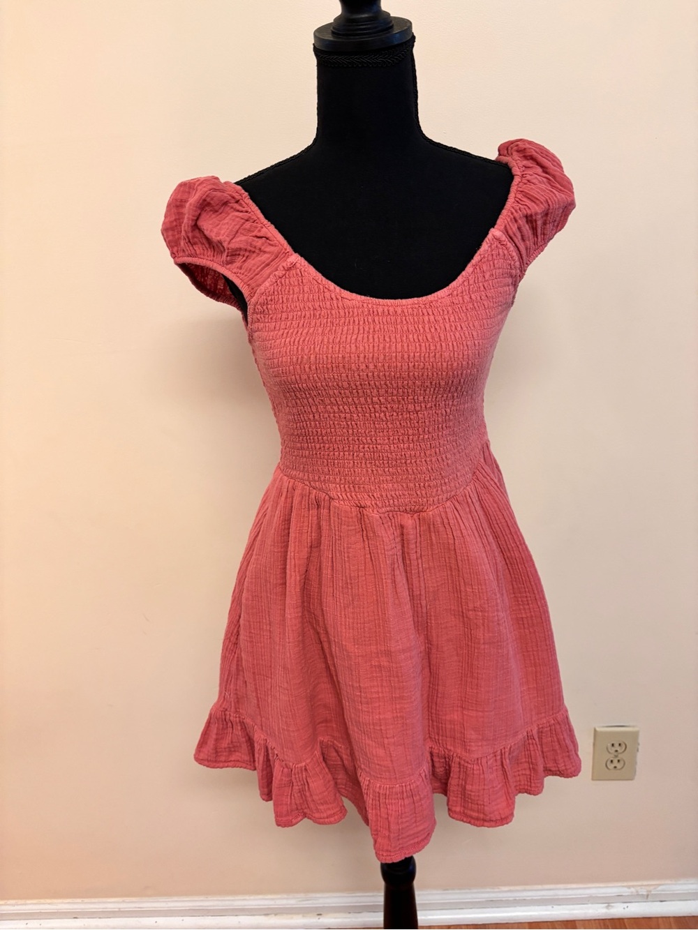 Dusty Rose smocked dress
